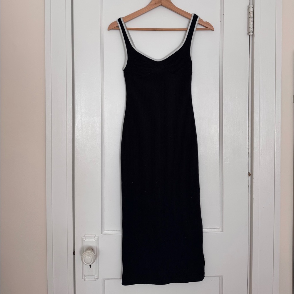 Black midi dress